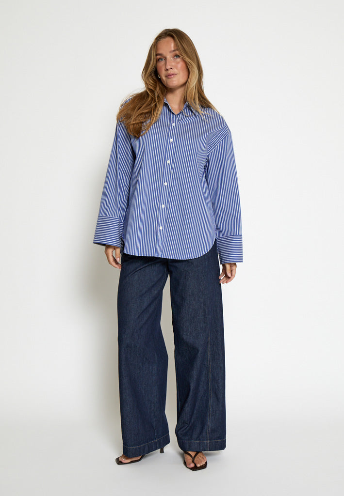 Peppercorn PCJunie Shirt Shirt 1037S Ensign Blue Stripe