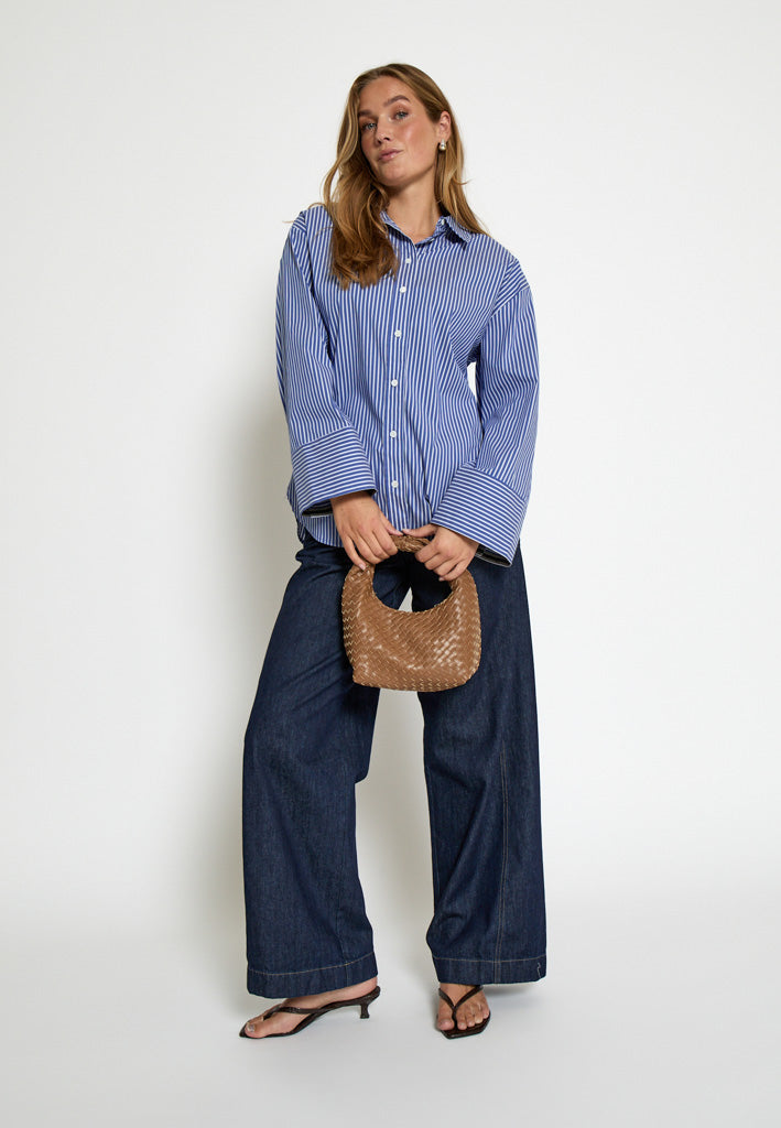 Peppercorn PCJunie Shirt Shirt 1037S Ensign Blue Stripe