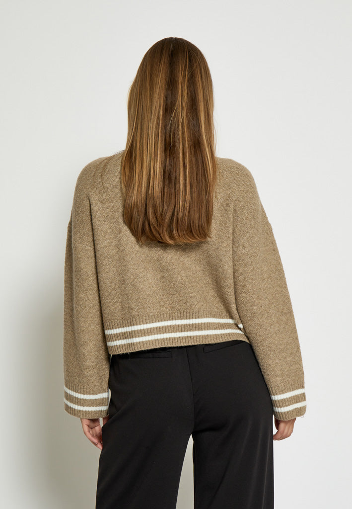 Peppercorn PCKamilla GRS Knit Jacket Cardigans 4073 Kelp Sand