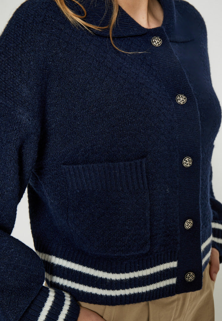 Peppercorn PCKamilla GRS Knit Jacket Cardigans 5270 Black Iris