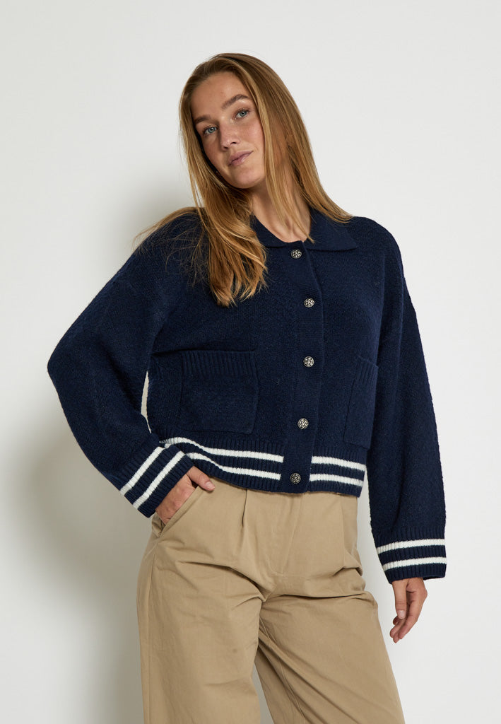 Peppercorn PCKamilla GRS Knit Jacket Cardigans 5270 Black Iris