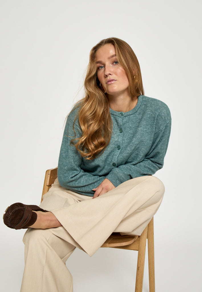 Peppercorn PCKate Cardigan Cardigans 480M North Atlantic Mel.