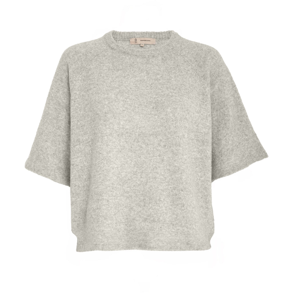 Peppercorn PCKate Knit Blouse Blouse 0202M Whitecap Grey mel