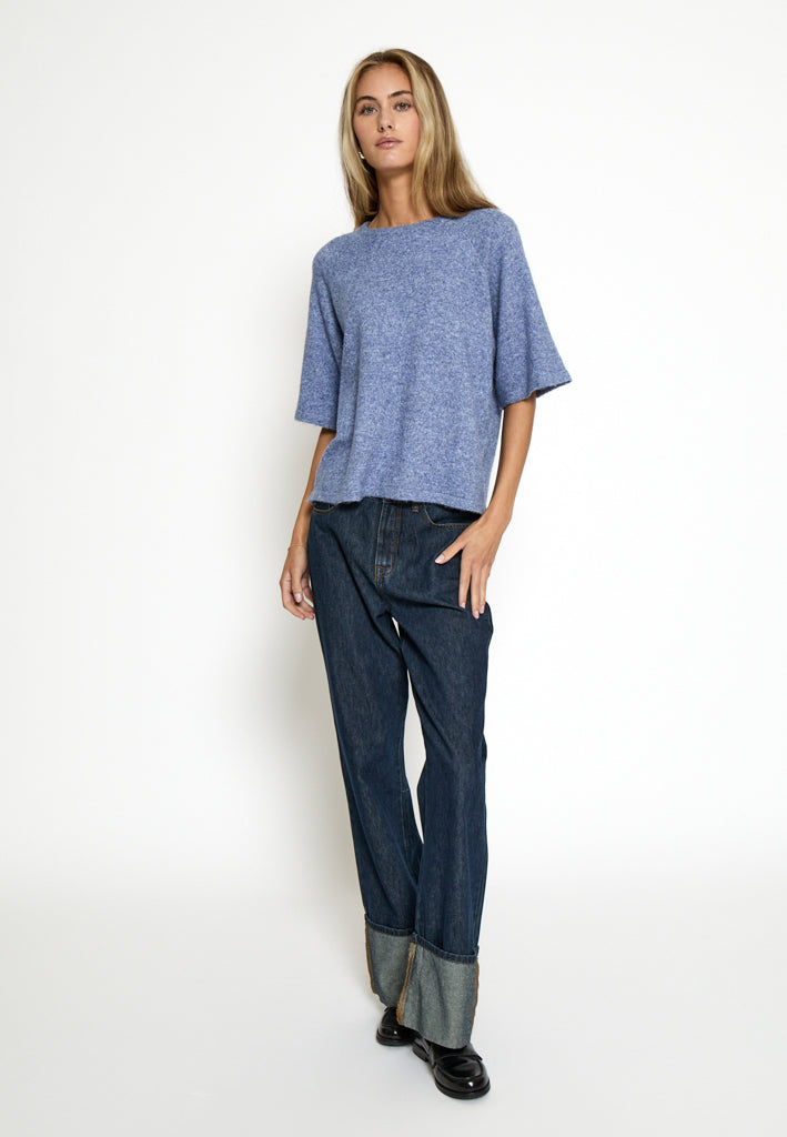 Peppercorn PCKate Knit Blouse Blouse 1037M Ensign Blue Melange