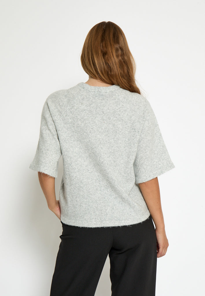 Peppercorn PCKate Knit Blouse Blouse 112M Light Grey Melange