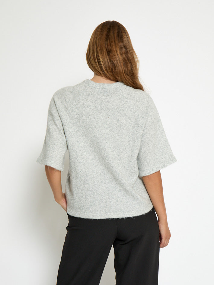 Peppercorn PCKate Knit Blouse Blouse 112M Light Grey Melange