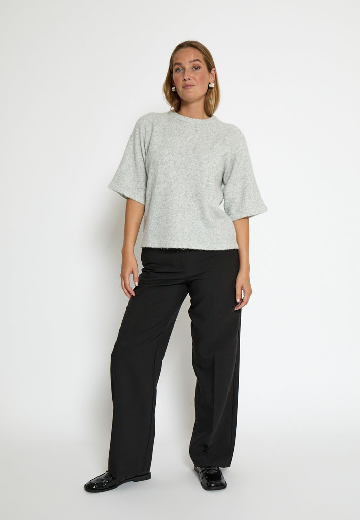 Peppercorn PCKate Knit Blouse Blouse 112M Light Grey Melange