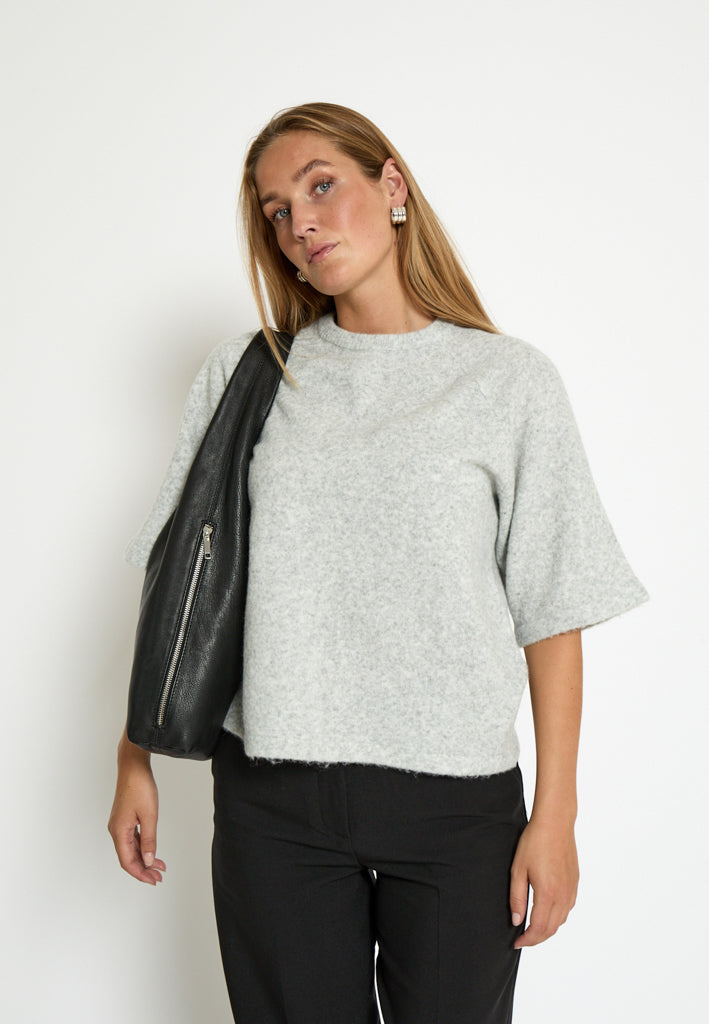 Peppercorn PCKate Knit Blouse Blouse 112M Light Grey Melange
