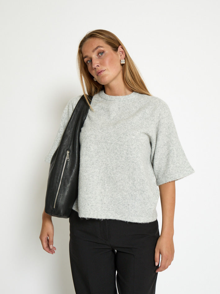 Peppercorn PCKate Knit Blouse Blouse 112M Light Grey Melange