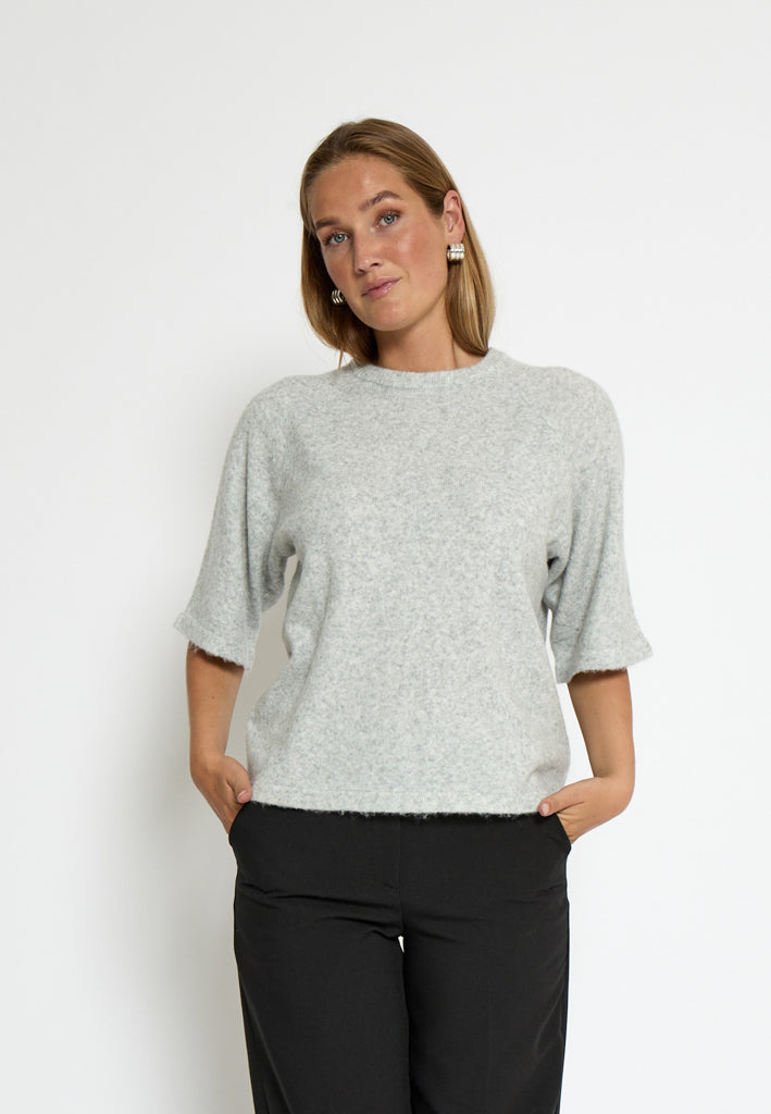 Peppercorn PCKate Knit Blouse Blouse 112M Light Grey Melange