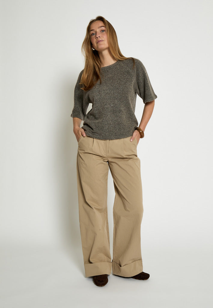 Peppercorn PCKate Knit Blouse Blouse 364M Walnut Melange