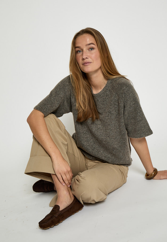 Peppercorn PCKate Knit Blouse Blouse 364M Walnut Melange