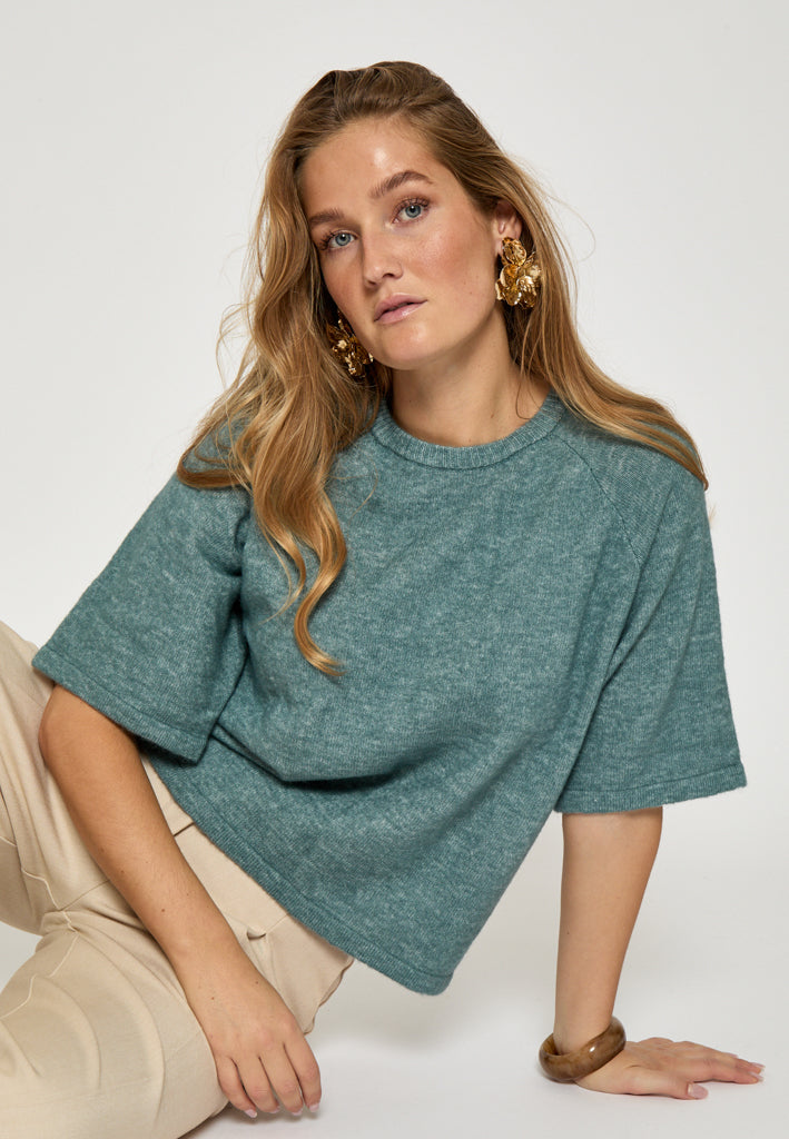 Peppercorn PCKate Knit Blouse Blouse 480M North Atlantic Mel.