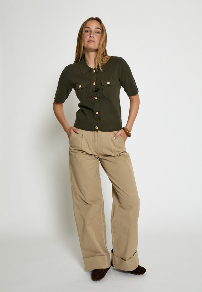 Peppercorn PCKaylee Half Sleeve Cardigan Cardigans 3627 Grape Leaf