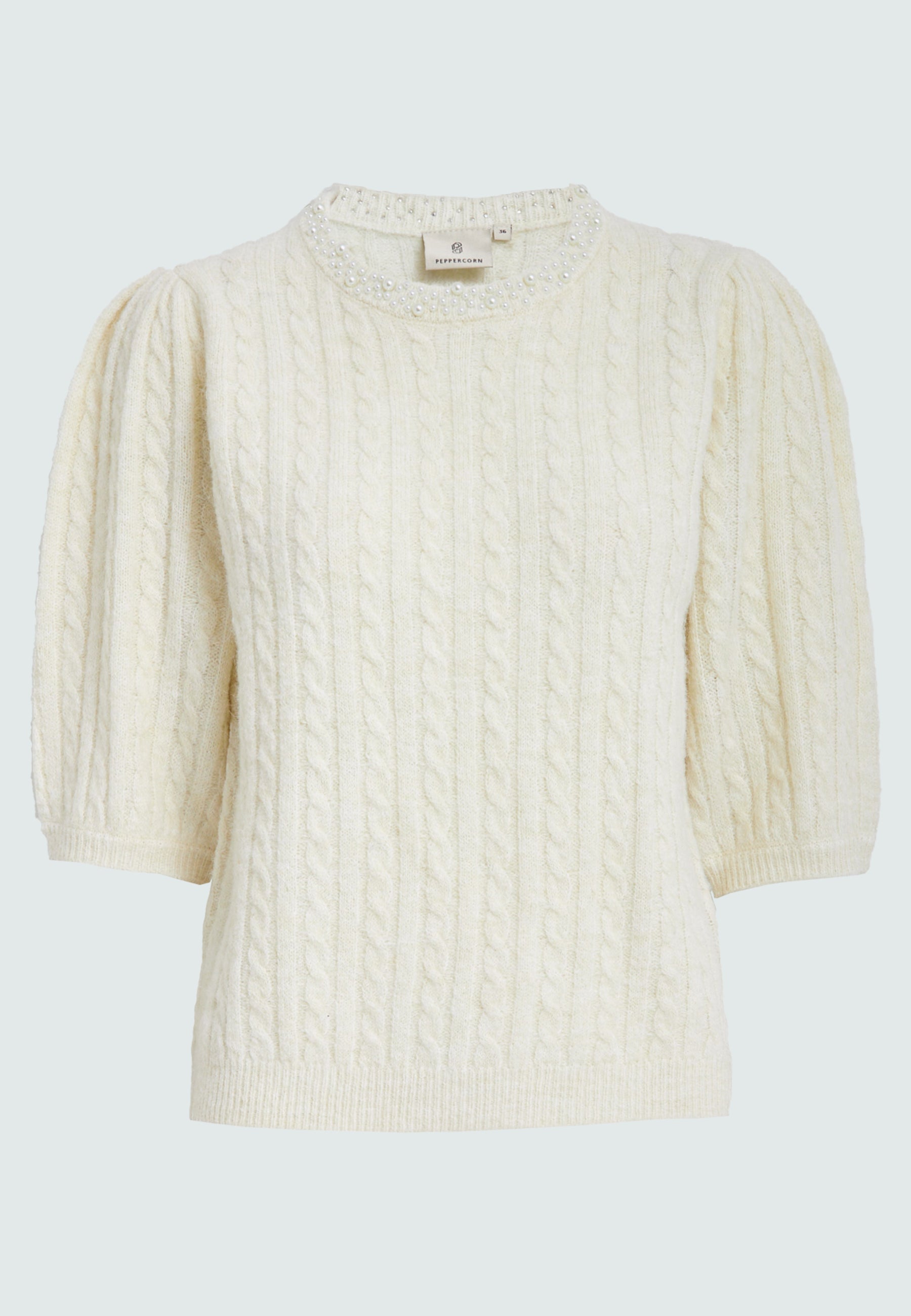 Peppercorn PCKira Knit Blouse Blouse 0202 Whitecap Grey