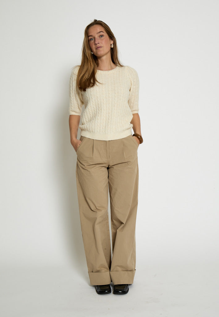 Peppercorn PCKira Knit Blouse Blouse 0202 Whitecap Grey