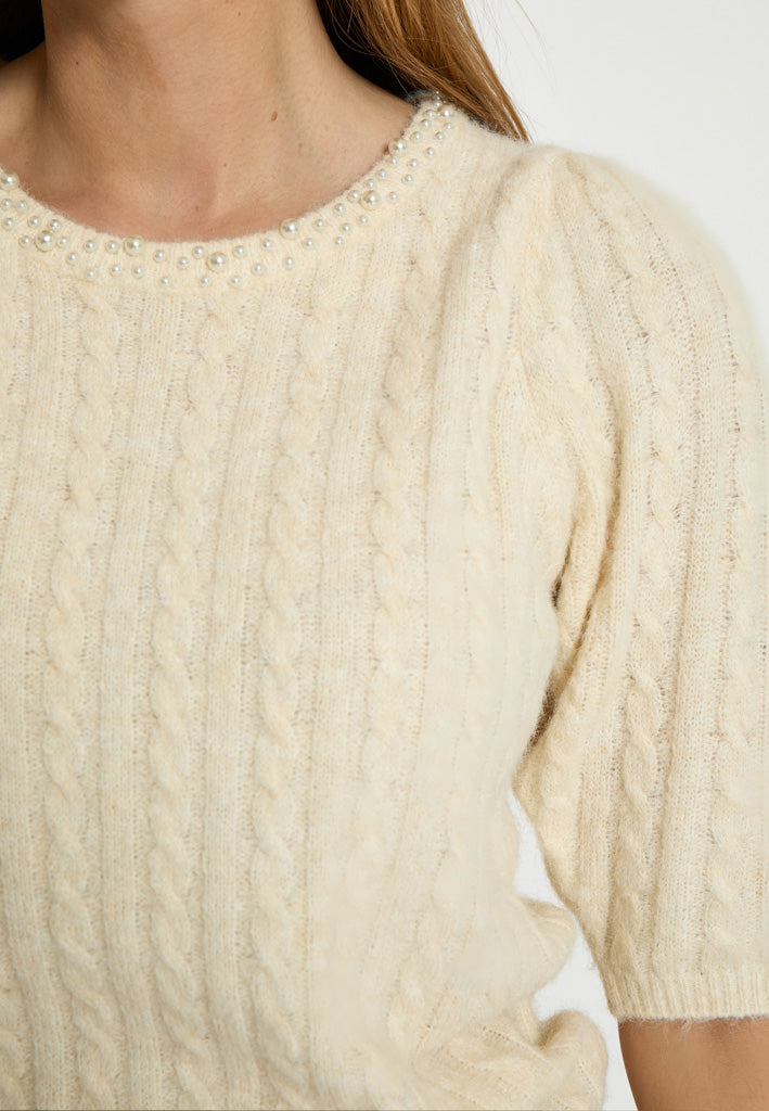 Peppercorn PCKira Knit Blouse Blouse 0202 Whitecap Grey