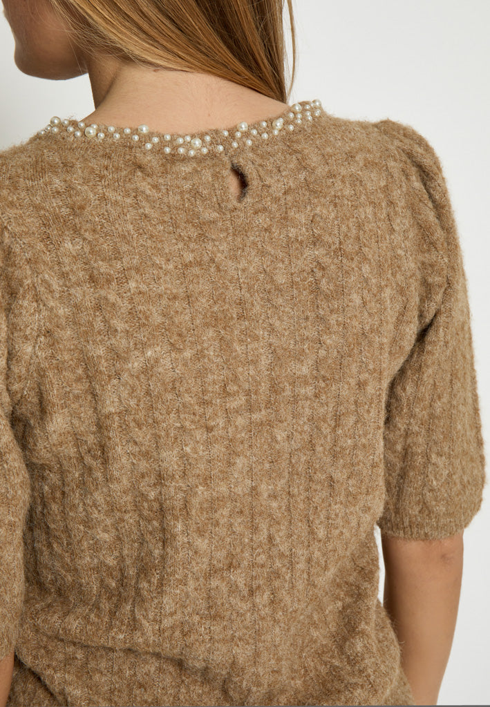 Peppercorn PCKira Knit Blouse Blouse 4073 Kelp Sand Melange