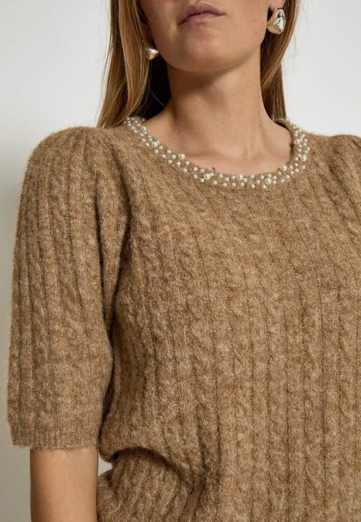 Peppercorn PCKira Knit Blouse Blouse 4073 Kelp Sand Melange