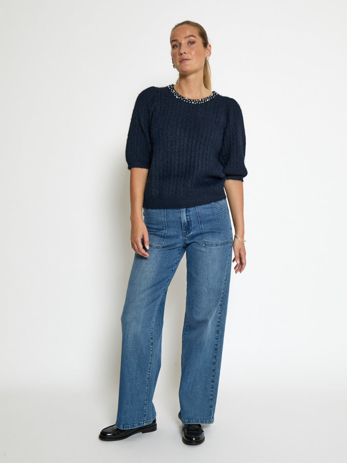 Peppercorn PCKira Knit Blouse Blouse 5270 Black Iris