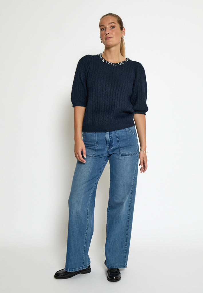 Peppercorn PCKira Knit Blouse Blouse 5270 Black Iris