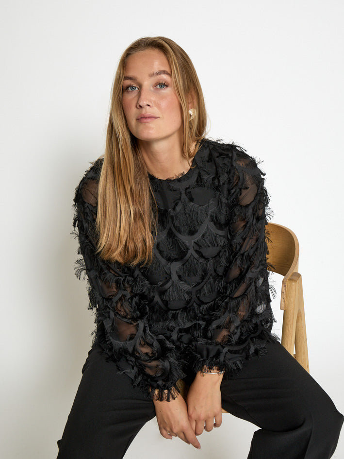 Peppercorn PCKylin Long Sleeve Blouse Blouse 9000 Black