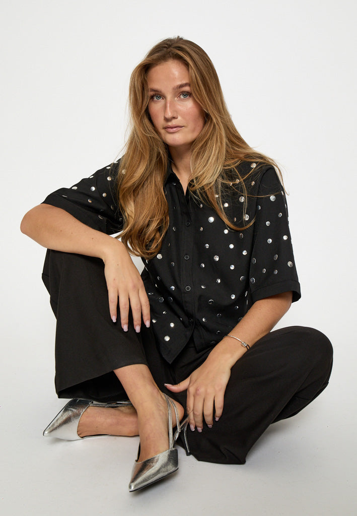 Peppercorn PCLaila Studs Shirt Shirt 9000 Black
