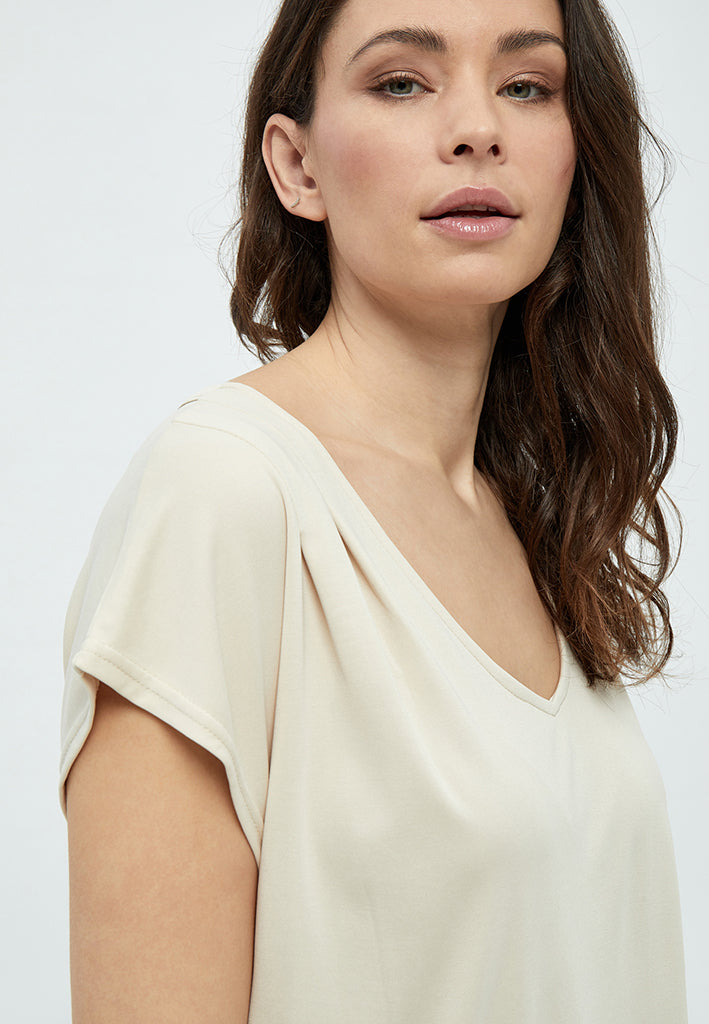 Peppercorn PCLana V T-Shirt T-Shirt 0265 Sandshell