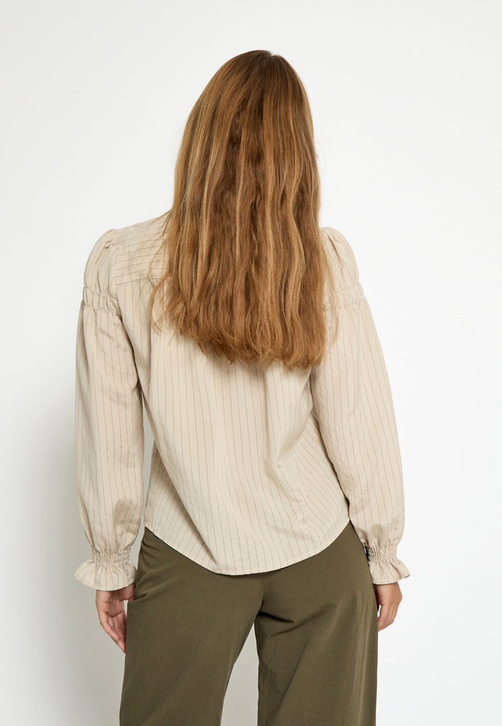 Peppercorn PCLina Shirt Shirt 2206S Fog Sand Stripe