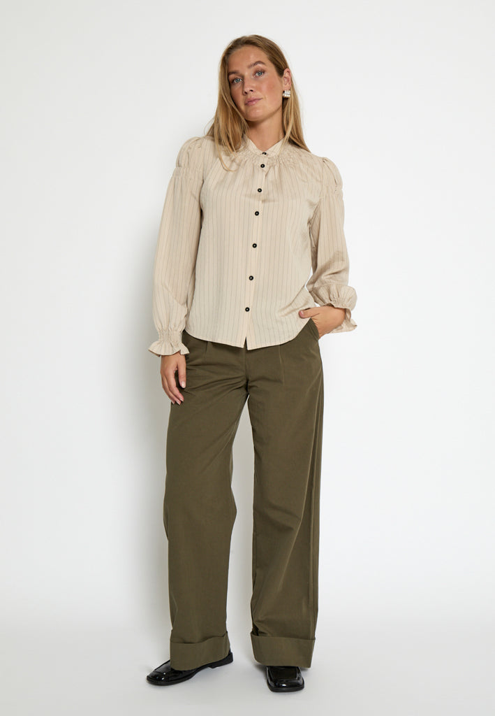 Peppercorn PCLina Shirt Shirt 2206S Fog Sand Stripe