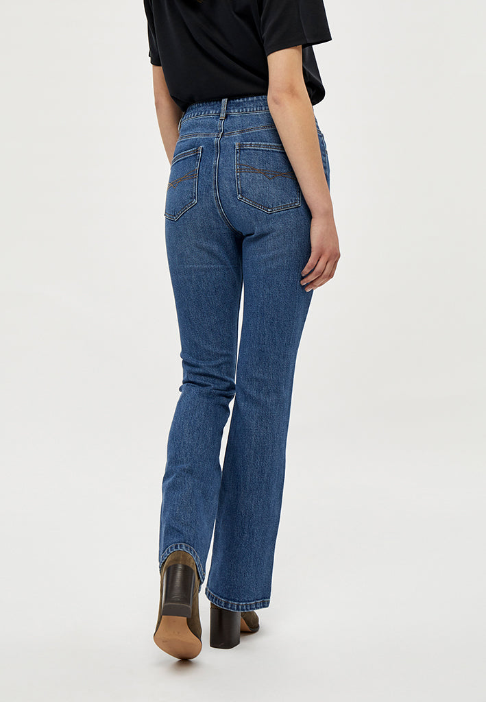 Peppercorn PCLinda HW Flared Jeans Jeans 9610 Mid Blue Denim