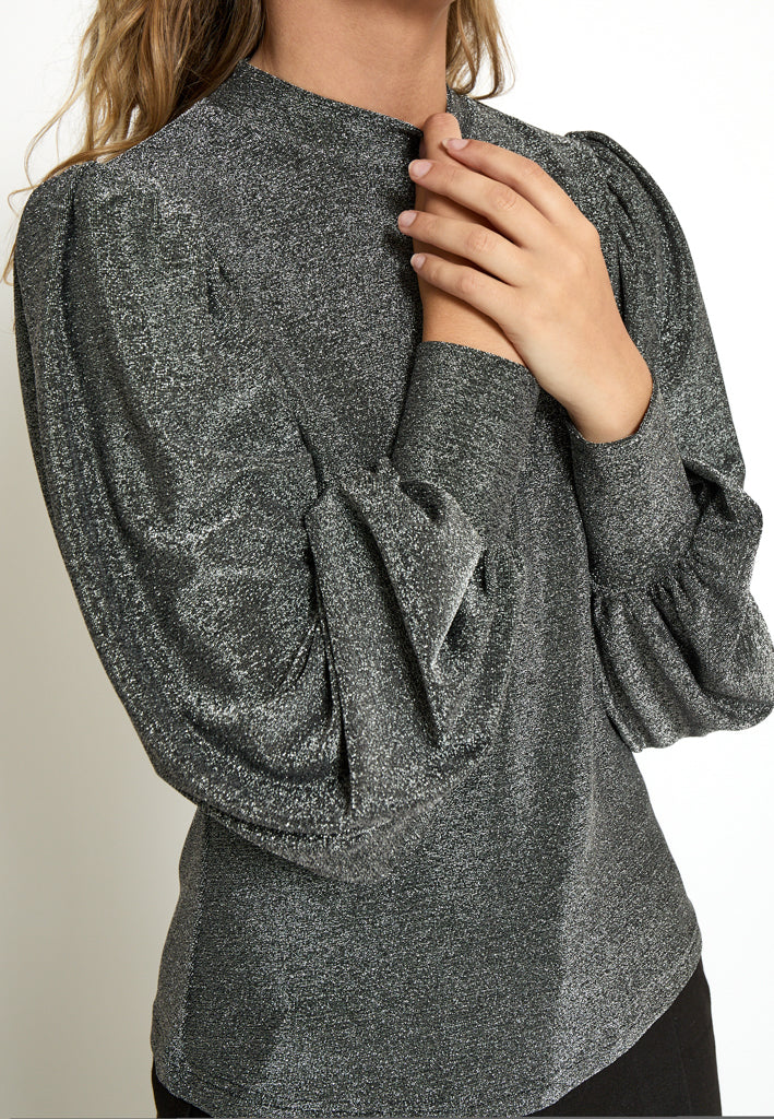 Peppercorn PCLucina Blouse Blouse 112MET Light Grey Metal.