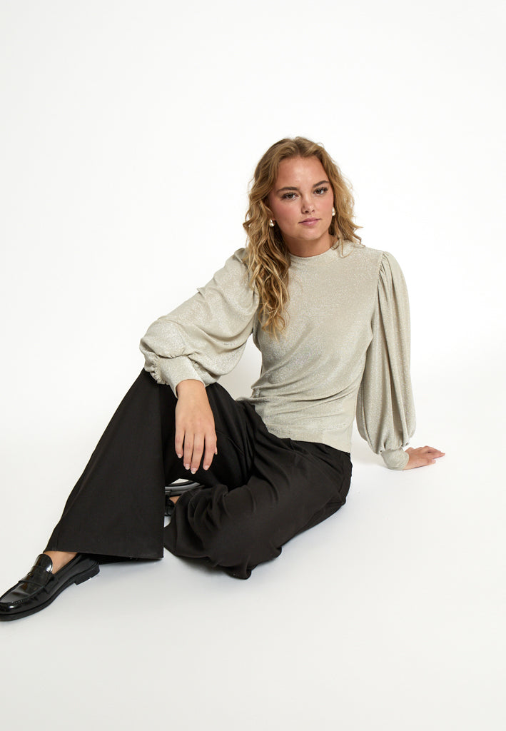 Peppercorn PCLucina Blouse Blouse 2206 Fog Sand Metal