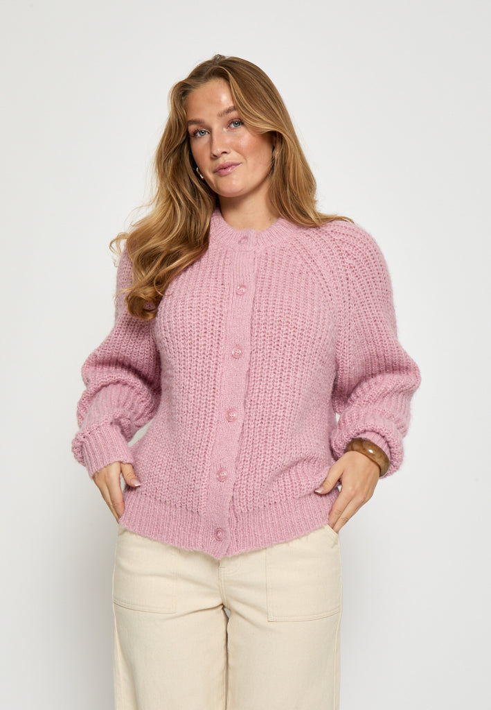Peppercorn PCMabelle GRS Knit Cardigan Cardigans 4631 MAUVE MIST ROSE