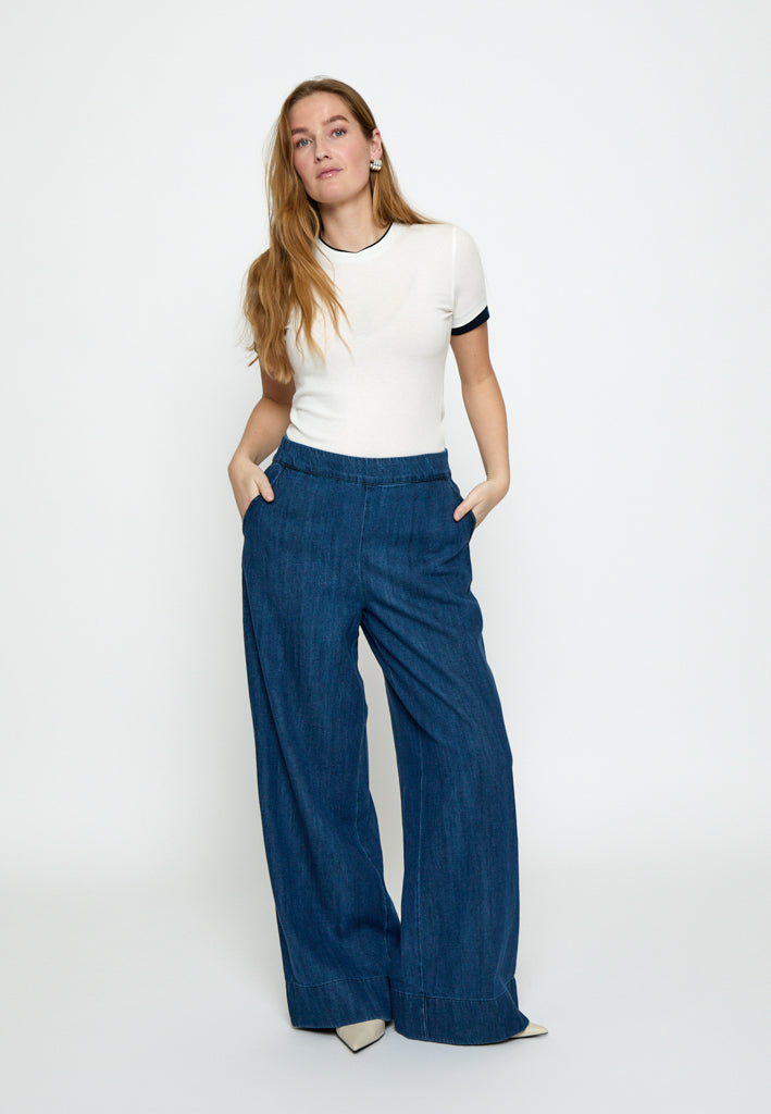 Peppercorn PCMadison Denim Pant Pant 9610 Mid Blue Denim
