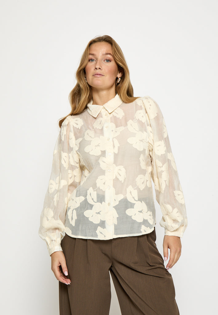 Peppercorn PCMagdalena Shirt Shirt 0202J Whitecap Creme Jacq.