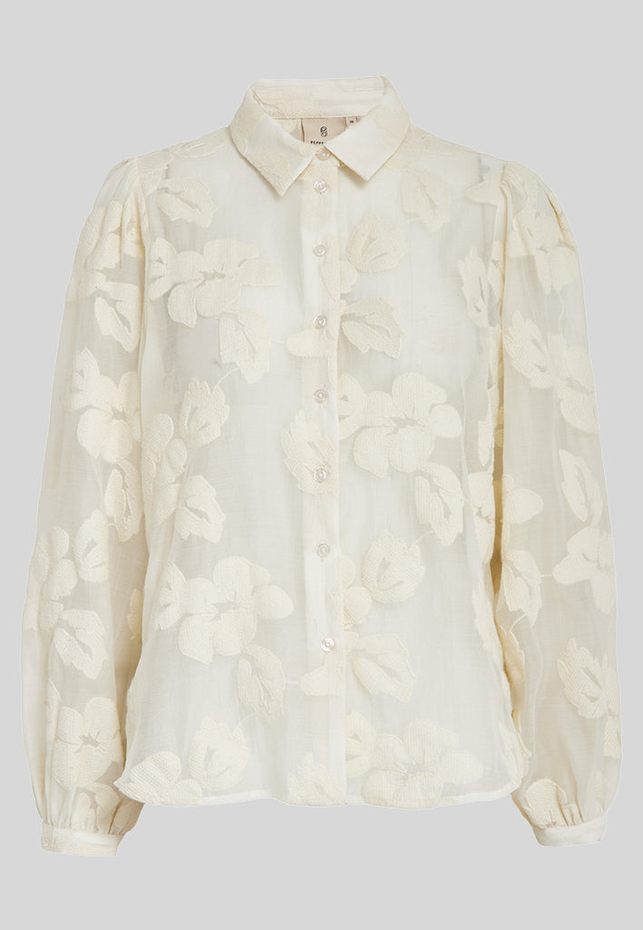 Peppercorn PCMagdalena Shirt Shirt 0202J Whitecap Creme Jacq.