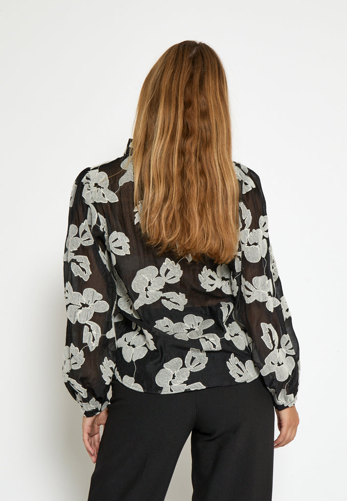 Peppercorn PCMagdalena Shirt Shirt 9000J Black Jacquard