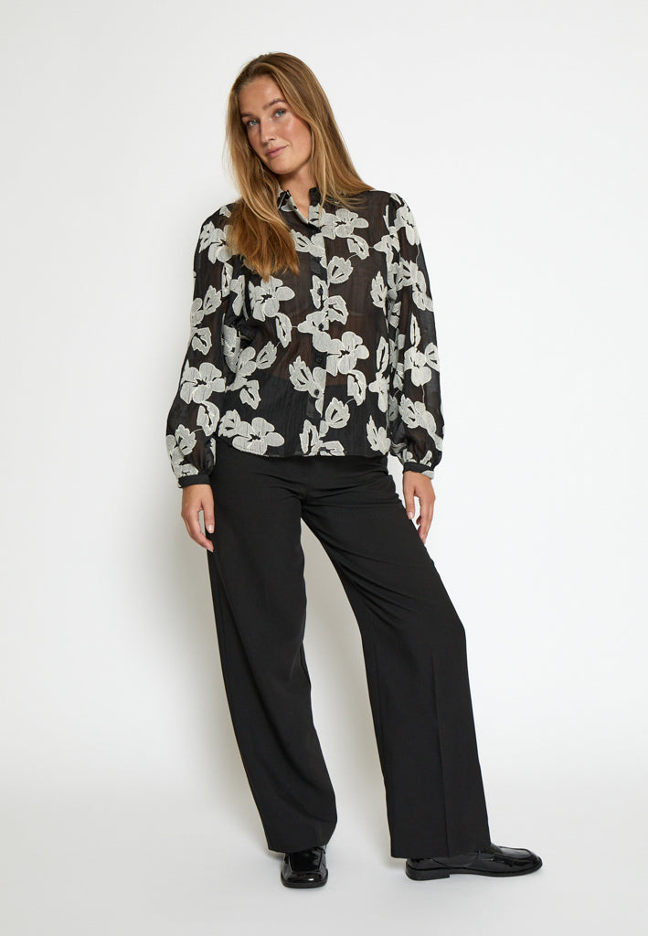 Peppercorn PCMagdalena Shirt Shirt 9000J Black Jacquard