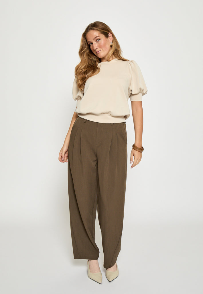 Peppercorn PCMaya HW Pant Pant 5944M Ermine Brown Melange