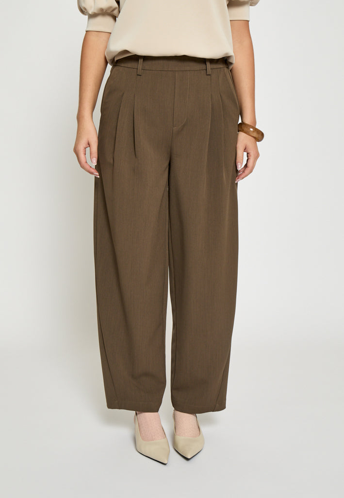 Peppercorn PCMaya HW Pant Pant 5944M Ermine Brown Melange