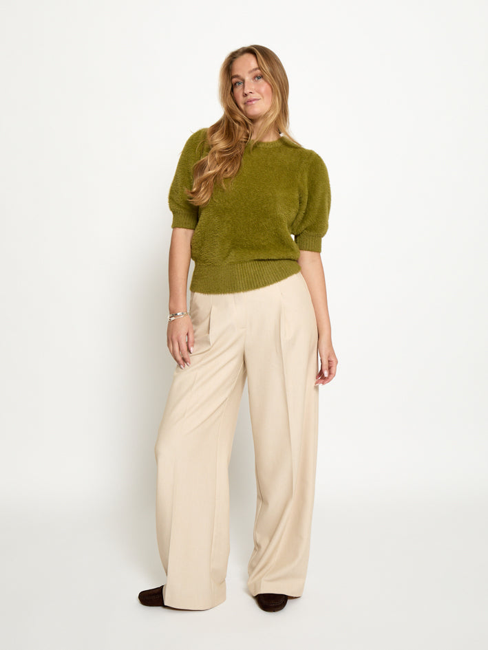 Peppercorn PCMicia Knit T-Shirt T-Shirt 3987 Olive Branch Green