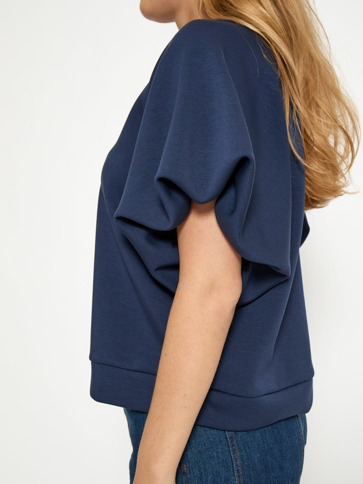 Peppercorn PCMinnie GRS Balloon Sleeve Blouse T-Shirt 1550 NAVY