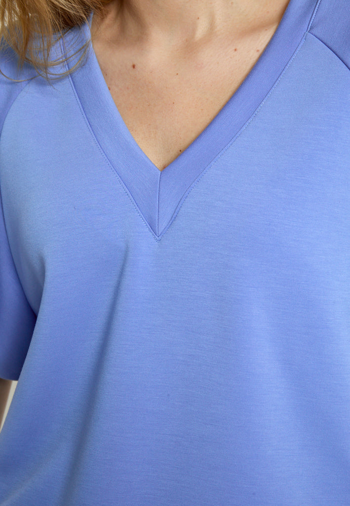 Peppercorn PCMinnie GRS Balloon Sleeve Blouse T-Shirt 2016 CORNFLOWER BLUE