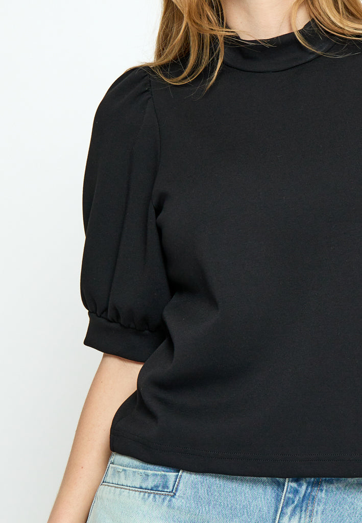 Peppercorn PCMinnie GRS Highneck 2/4 Sleeve Blouse Top 9000 Black