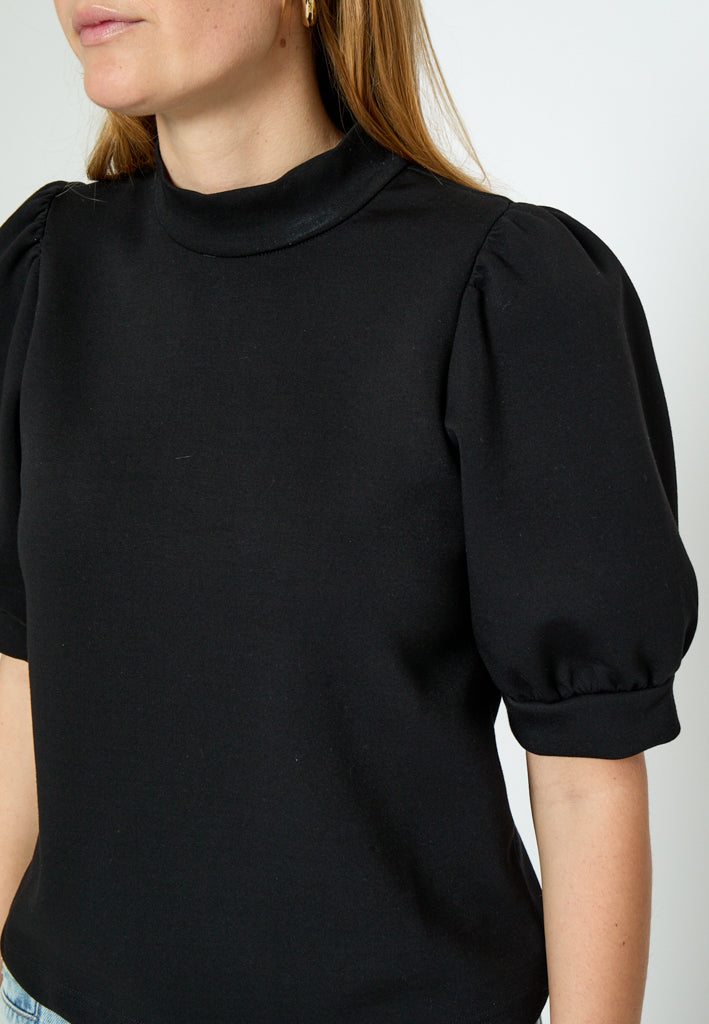 Peppercorn PCMinnie GRS Highneck 2/4 Sleeve Blouse Top 9000 Black