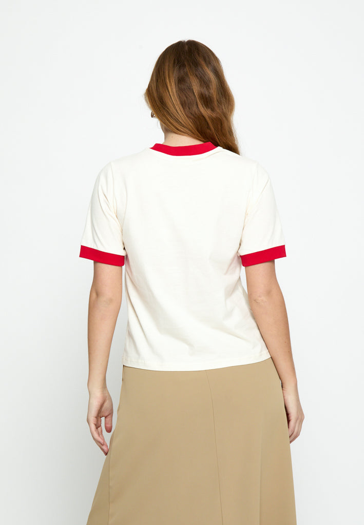 Peppercorn PCMomo T-Shirt T-Shirt 0202 Whitecap Creme