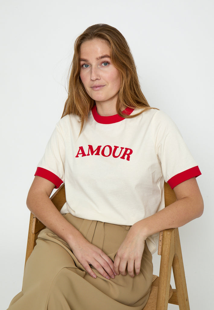 Peppercorn PCMomo T-Shirt T-Shirt 0202 Whitecap Creme