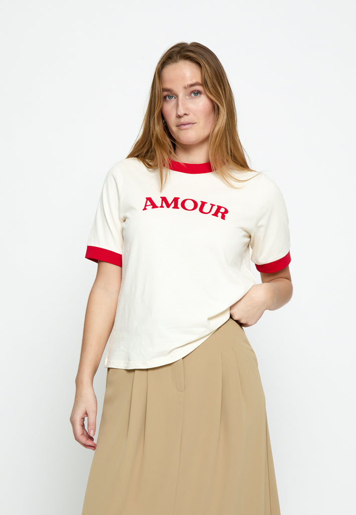 Peppercorn PCMomo T-Shirt T-Shirt 0202 Whitecap Creme