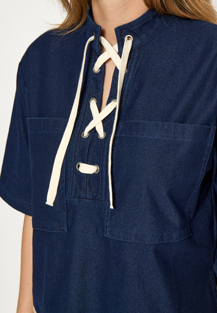 Peppercorn PCNaddie Blouse Blouse 006 Dark Denim